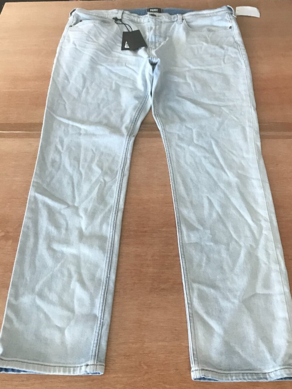 Paige Lennox Slim Transcend Vintage Jeans Men 40x31 Gray Mid Rise Stretch 20188